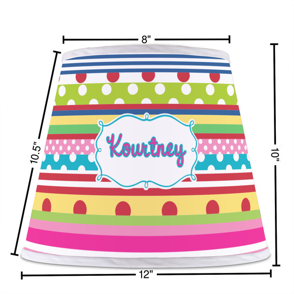 Ribbons Poly Film Empire Lampshade - Dimensions