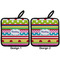 Ribbons Pot Holders - Set of 2 APPROVAL