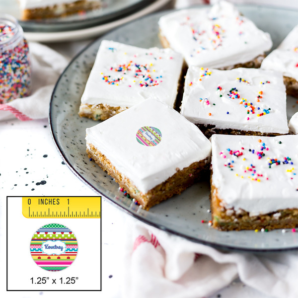 Ribbons Printed Icing Circle - XSmall - In Context