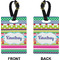 Ribbons Rectangle Luggage Tag (Front + Back)
