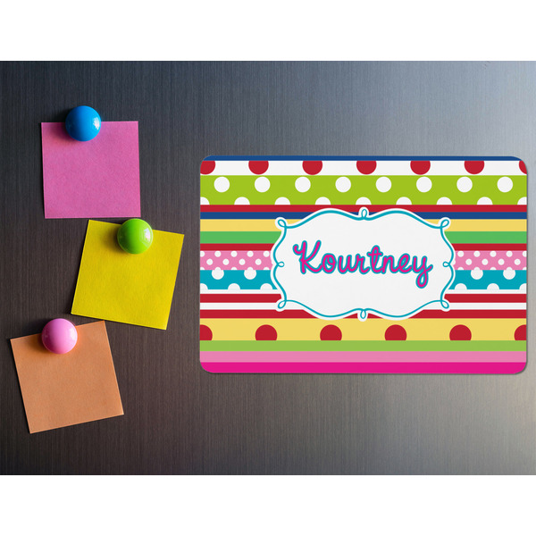 Ribbons Rectangular Fridge Magnet - LIFESTYLE