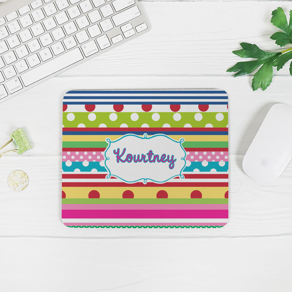 Ribbons Rectangular Mouse Pad - LIFESTYLE 2