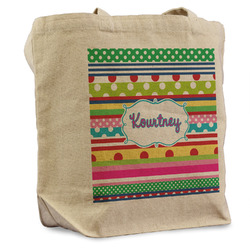 Ribbons Reusable Cotton Grocery Bag (Personalized)