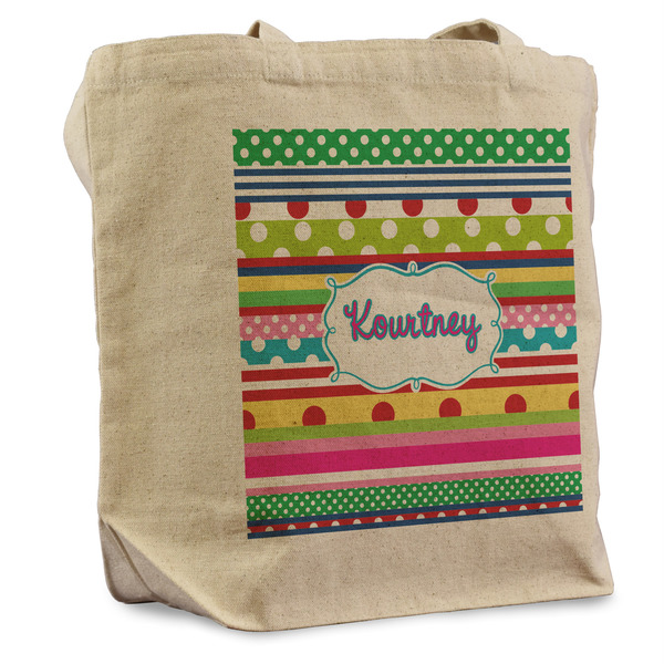 Custom Ribbons Reusable Cotton Grocery Bag - Single (Personalized)