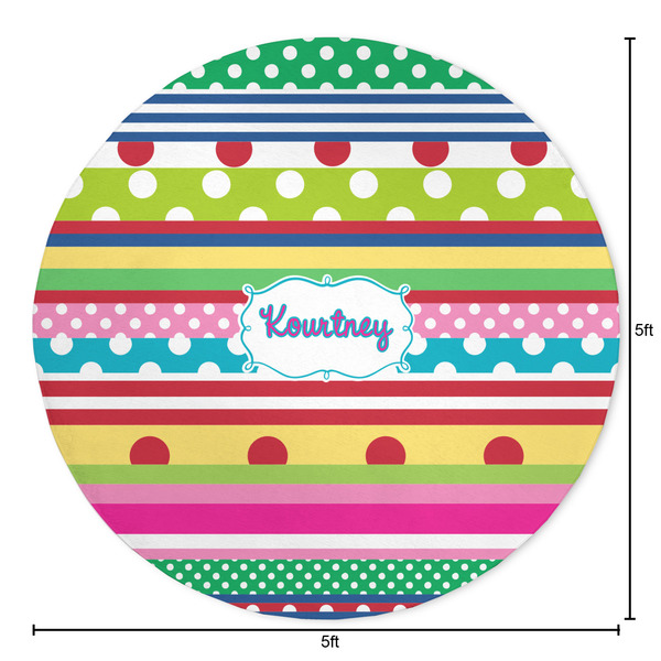 Ribbons Round Area Rug - Size