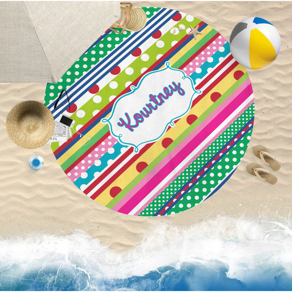 Ribbons Round Beach Towel Lifestyle