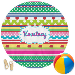 Ribbons Round Beach Towel (Personalized)