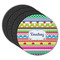 Ribbons Round Rubber Backed Coasters - Set of 4 (Personalized)