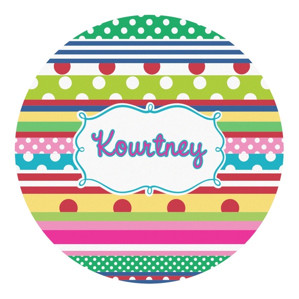 Custom Ribbons Round Decal - Large (Personalized)