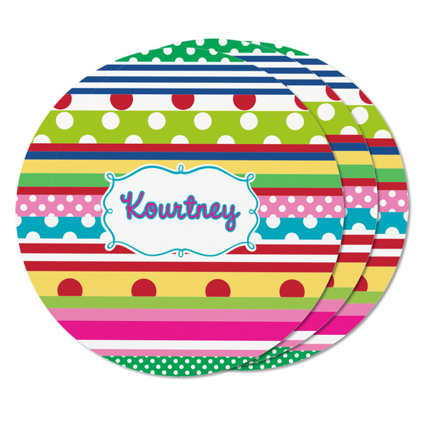 Ribbons Round Fridge Magnet - THREE