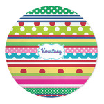 Ribbons 5' Round Indoor Area Rug (Personalized)