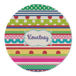 Ribbons Round Linen Placemat (Personalized)