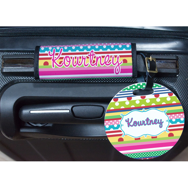 Ribbons Round Luggage Tag & Handle Wrap - In Context