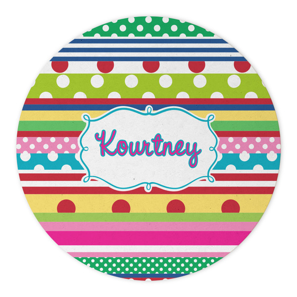 Ribbons Round Paper Coaster - Approval