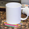 Ribbons Round Paper Coaster - With Mug