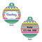 Ribbons Round Pet ID Tag - Large - Approval