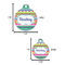 Ribbons Round Pet ID Tag - Large - Comparison Scale