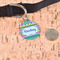 Ribbons Round Pet ID Tag - Large - In Context