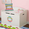 Ribbons Round Wall Decal on Toy Chest