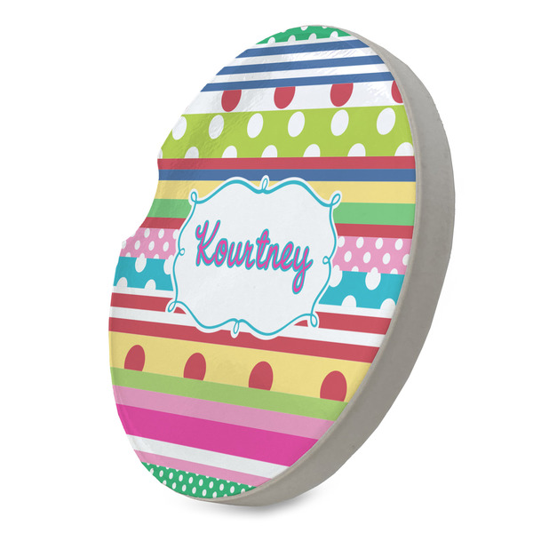 Ribbons Sandstone Car Coaster - STANDING ANGLE