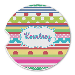 Ribbons Sandstone Car Coaster - Single (Personalized)