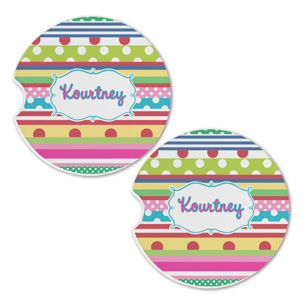 Ribbons Sandstone Car Coasters - Set of 2