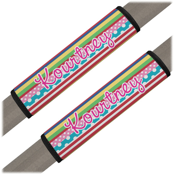 Custom Ribbons Seat Belt Covers (Set of 2) (Personalized)