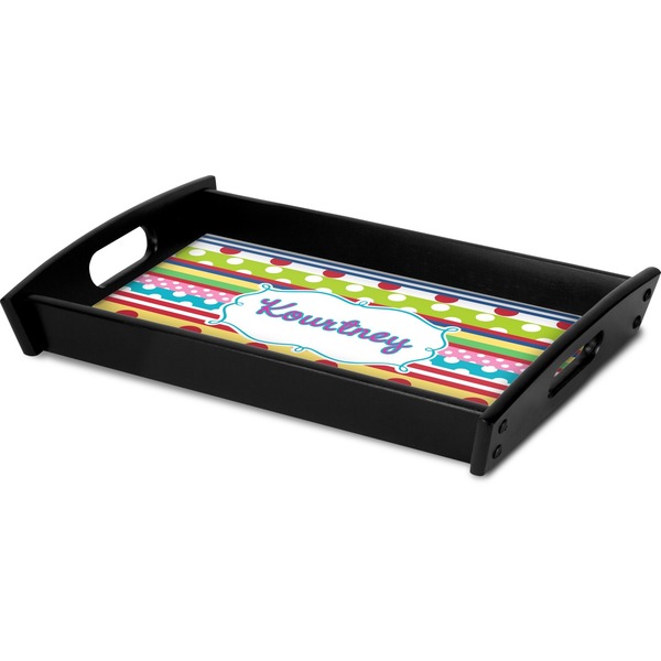 Ribbons Serving Tray Black - Corner