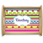 Ribbons Natural Wooden Tray - Large (Personalized)