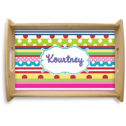 Ribbons Natural Wooden Tray - Small (Personalized)