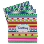 Ribbons Absorbent Stone Coasters - Set of 4 (Personalized)