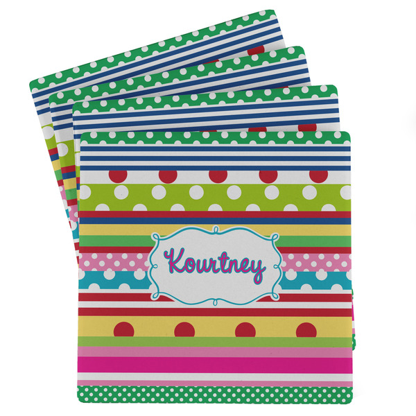 Custom Ribbons Absorbent Stone Coasters - Set of 4 (Personalized)