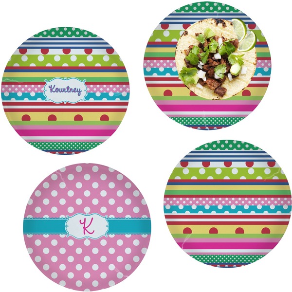 Ribbons Set of Lunch / Dinner Plates