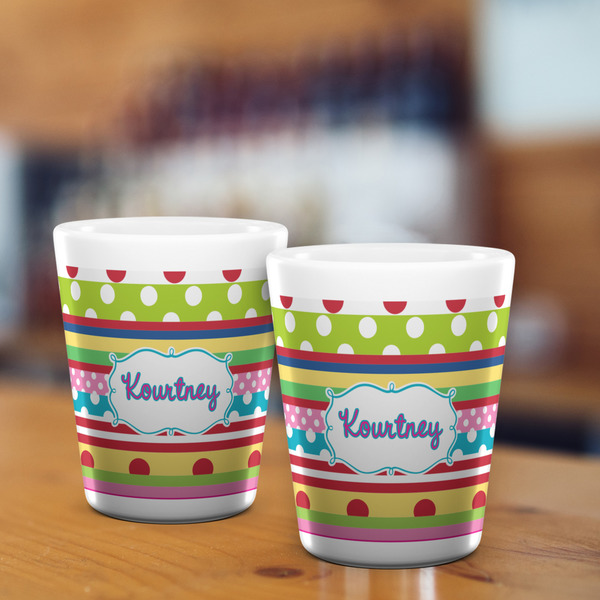 Ribbons Shot Glass - White - LIFESTYLE