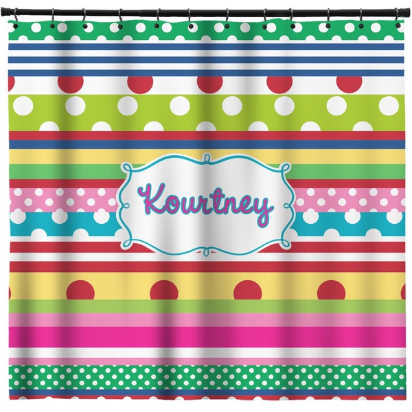 Custom Ribbons Shower Curtain - 71" x 74" (Personalized)