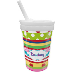 Ribbons Sippy Cup with Straw (Personalized)