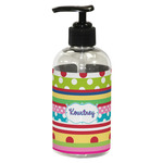 Ribbons Plastic Soap / Lotion Dispenser (8 oz - Small - Black) (Personalized)