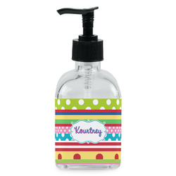 Ribbons Glass Soap & Lotion Bottle - Single Bottle (Personalized)