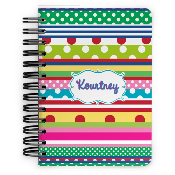 Custom Ribbons Spiral Notebook - 5x7 w/ Name or Text
