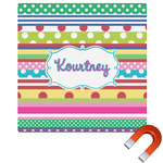 Ribbons Square Car Magnet - 6" (Personalized)