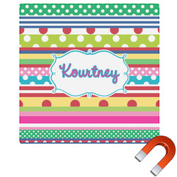 Ribbons Square Car Magnet - 6" (Personalized)