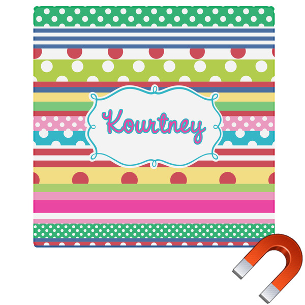 Custom Ribbons Square Car Magnet - 6" (Personalized)