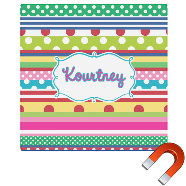Custom Ribbons Square Car Magnet - 10" (Personalized)