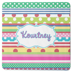 Ribbons Square Rubber Backed Coaster (Personalized)