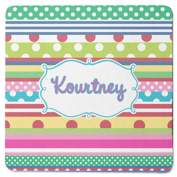 Custom Ribbons Square Rubber Backed Coaster (Personalized)