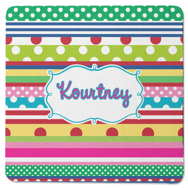 Custom Ribbons Square Rubber Backed Coaster (Personalized)