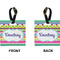 Ribbons Square Luggage Tag (Front + Back)