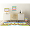 Ribbons Square Wall Decal Wooden Desk