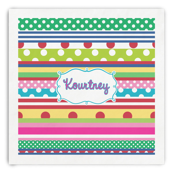 Custom Ribbons Paper Dinner Napkins (Personalized)