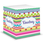 Ribbons Sticky Note Cube (Personalized)